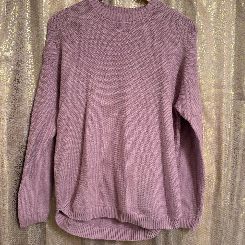 Wotozr Mauve Pink Soft Cozy Textured Fall/Winter Sweater Large